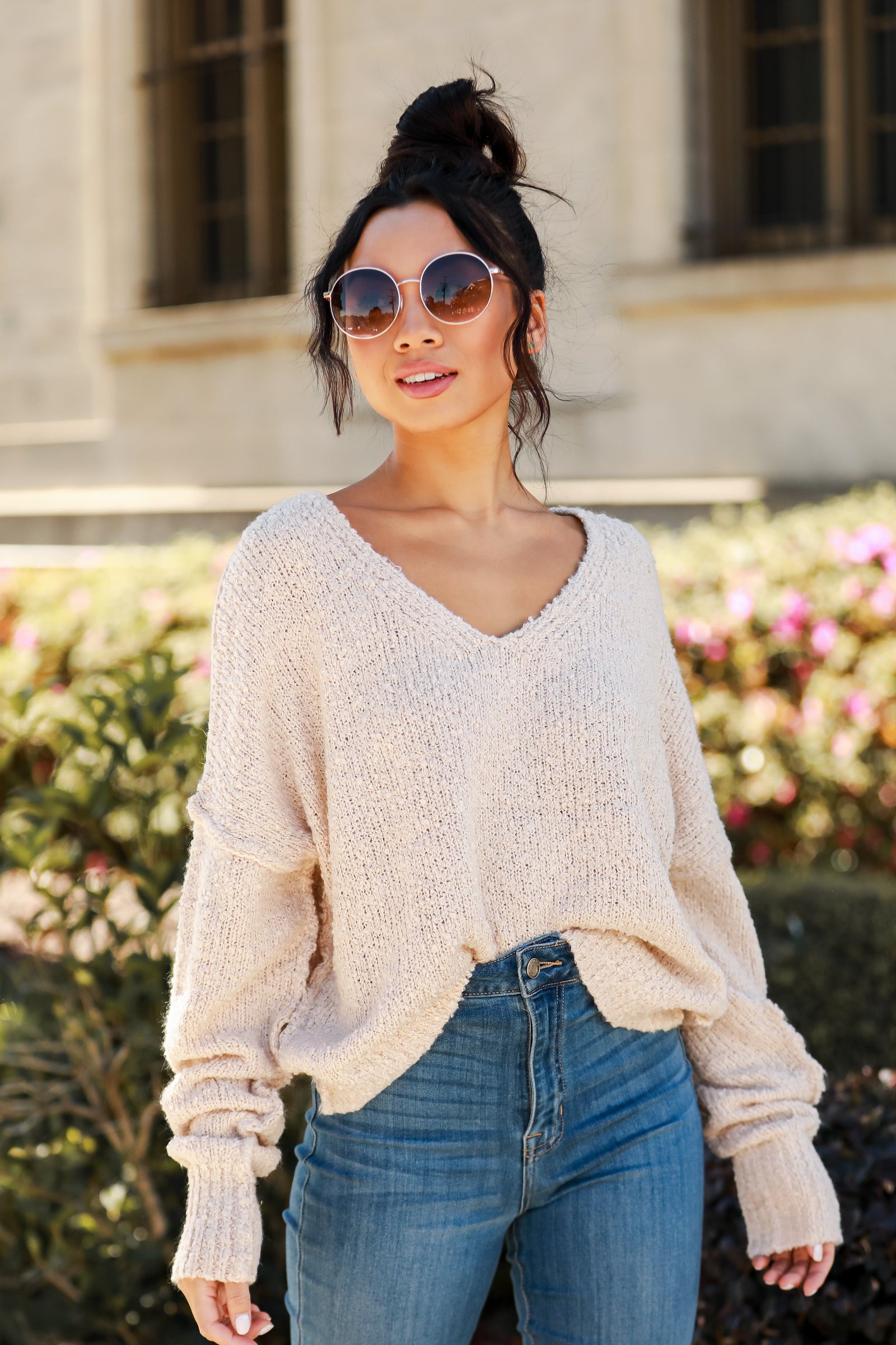 Charming Purpose Cream Oversized Sweater