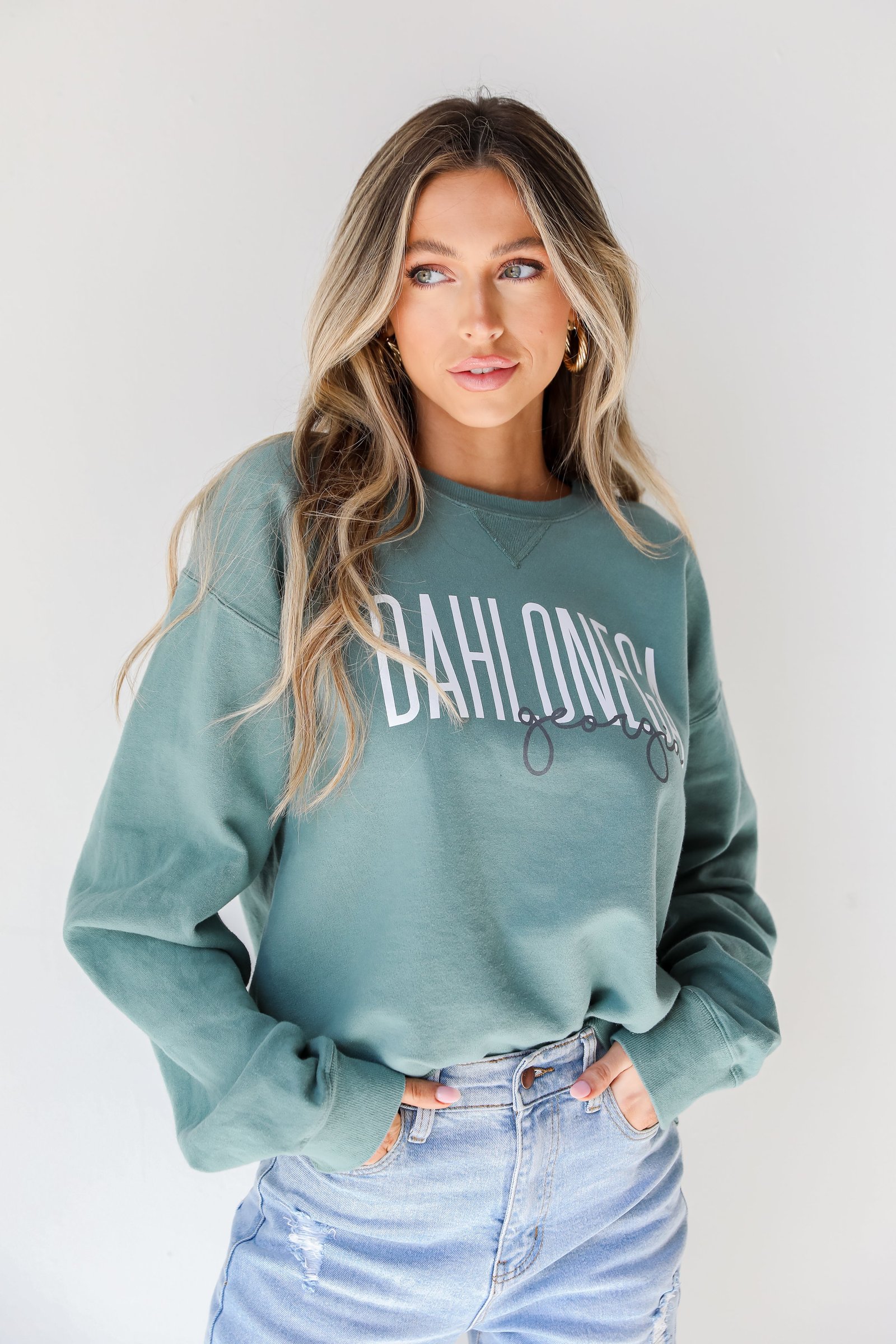 Seafoam Dahlonega Georgia Script Sweatshirt